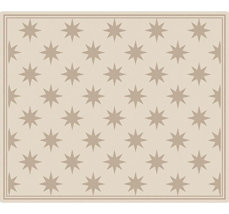 Starry beigemotif kitchen vinyl carpet - TenStickers