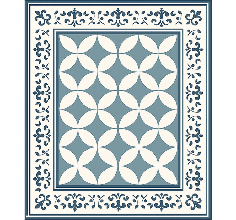 Quatrefoil Tile Pattern dining room vinyl carpet - TenStickers