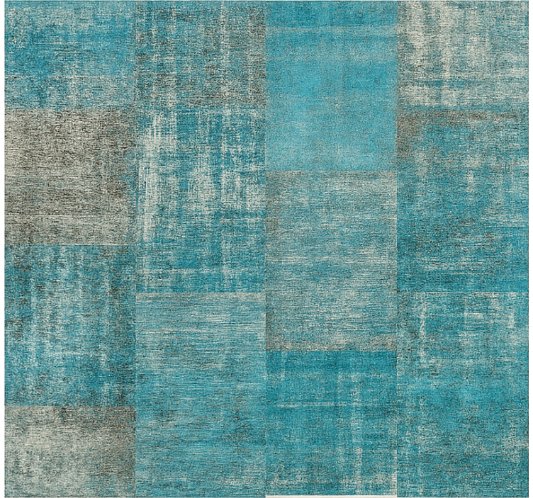 Distressed Patchwork Rug dining room vinyl carpet - TenStickers