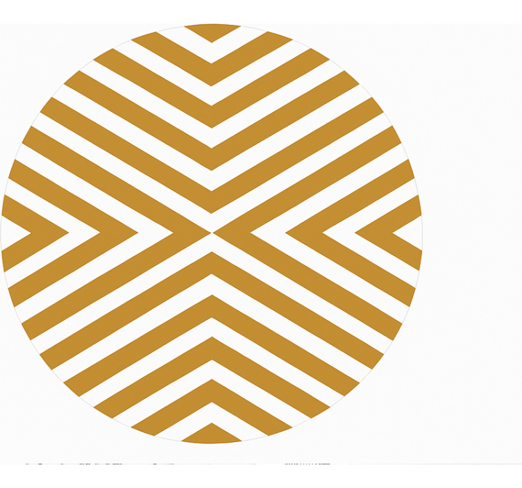 Mustard Chevron Pattern dining room vinyl carpet - TenStickers