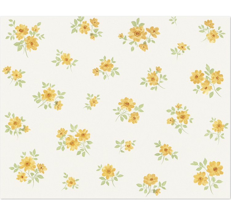 Delicate Chintz Floral dining room vinyl carpet - TenStickers