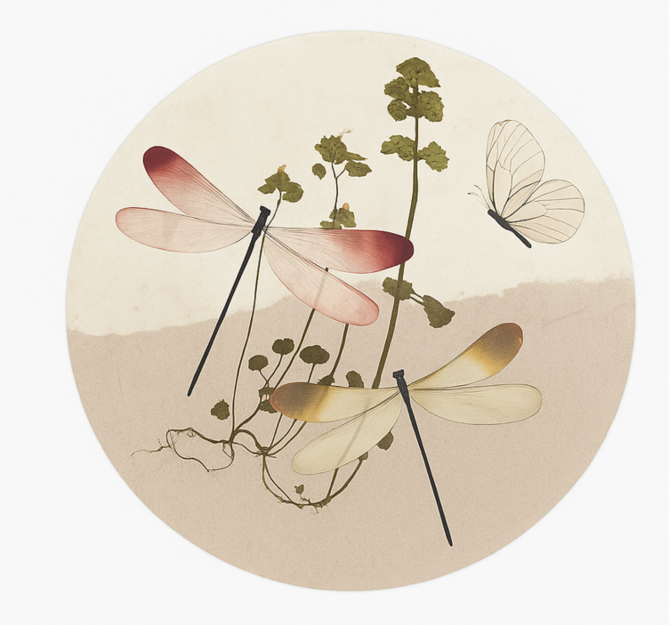 Pressed Nature Collage dining room vinyl carpet - TenStickers