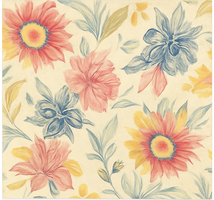 Floral burst kitchen vinyl carpet - TenStickers
