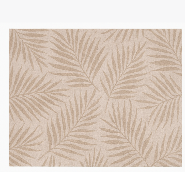 Subtle Palm Frond dining room vinyl carpet - TenStickers