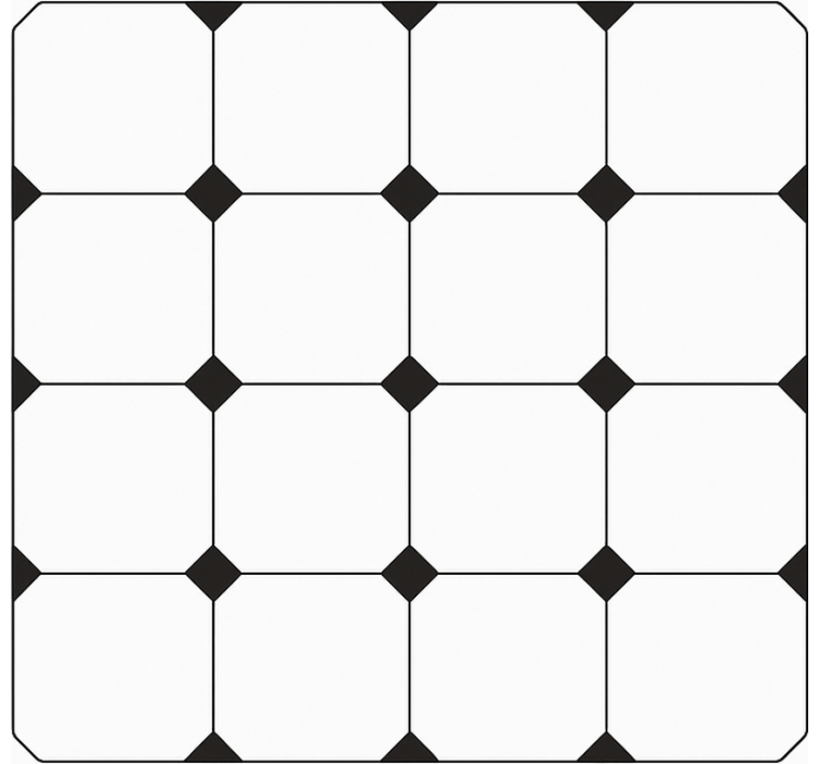 Checkered diamond print  kitchen vinyl carpet - TenStickers