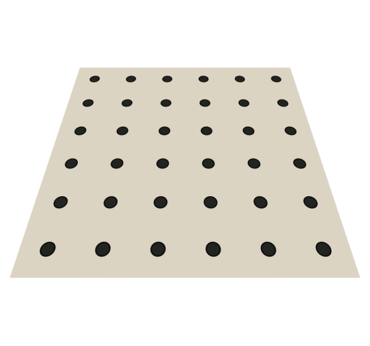 Beige poka dot pattern kitchen vinyl carpet - TenStickers