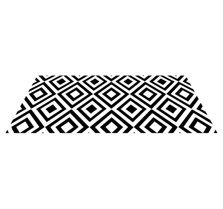 Black & White geometric vinyl carpet - TenStickers