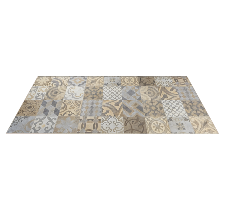 Cementine Arancioni mosaic vinyl carpet - TenStickers