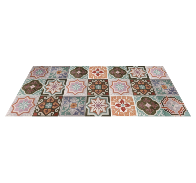 Piastrelline Siciliane mosaic vinyl carpet - TenStickers