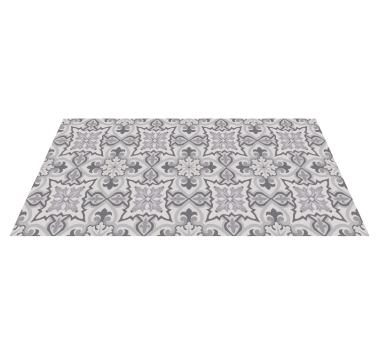 Grey Baroni Kitchen tile vinyl carpet - TenStickers