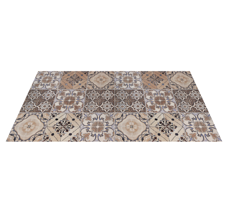 Rust Baroni Kitchen tile vinyl carpet - TenStickers