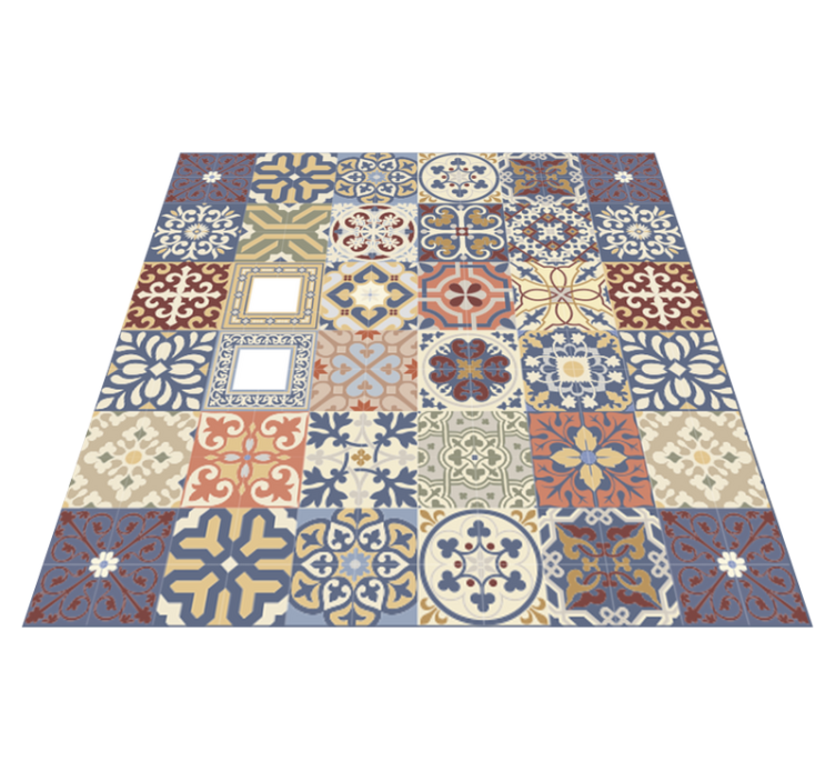 Simple Portuguese pattern tile vinyl carpet - TenStickers