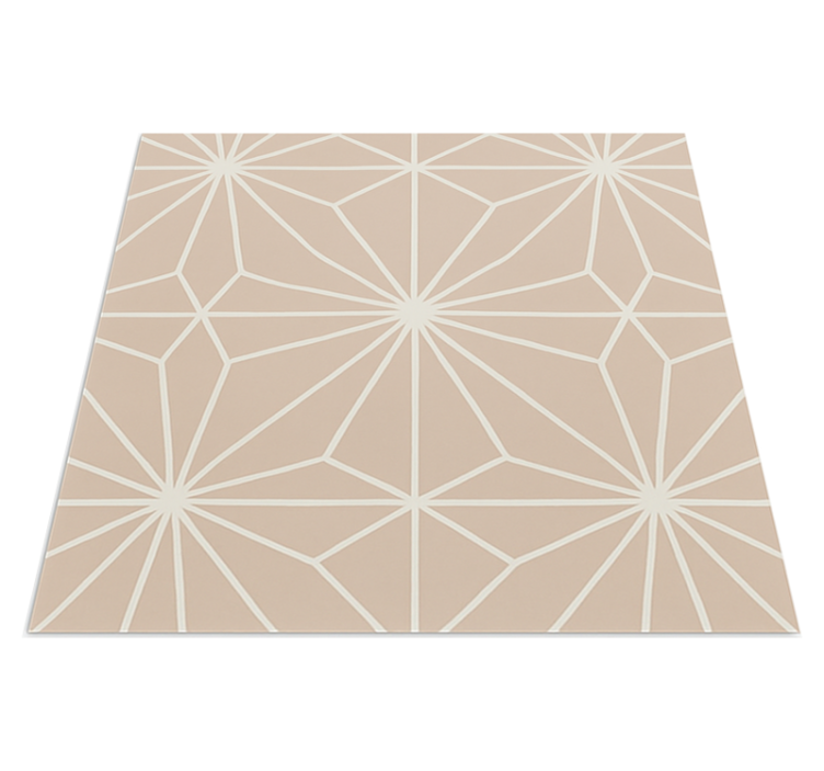 Kitchen vinyl carpet with beige stars pattern - TenStickers