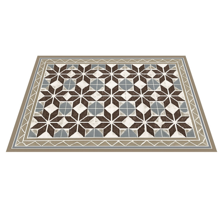 Living room vinyl carpet rustic starburst design - TenStickers
