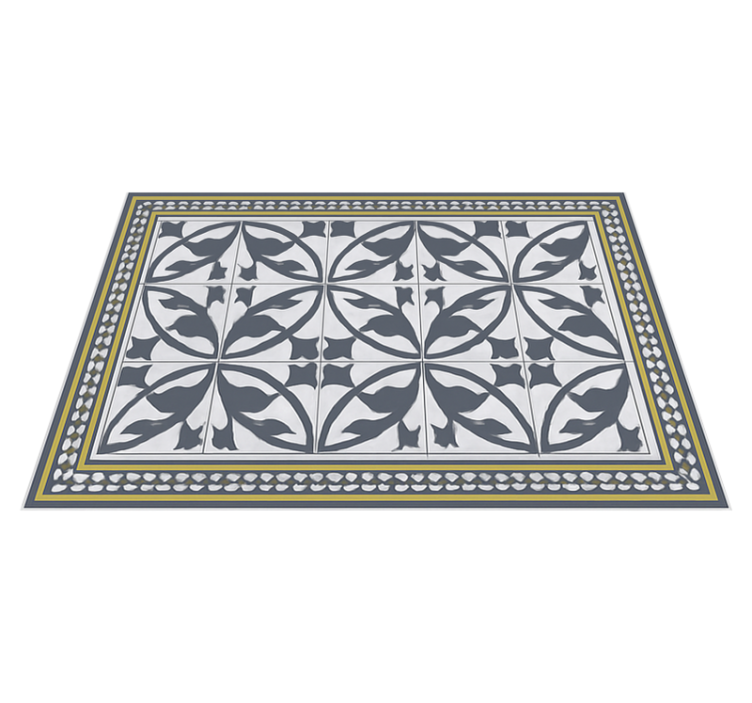 Living room vinyl carpet encaustic style mat - TenStickers