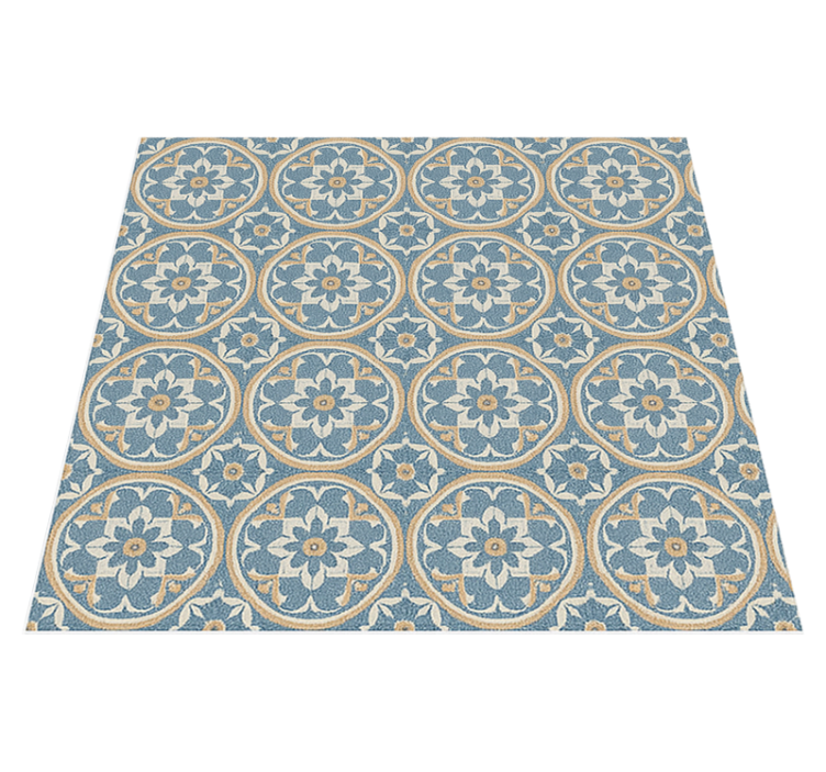 Living room vinyl carpet azulejo style mat - TenStickers