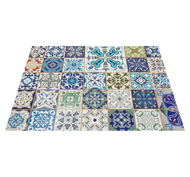 Living room vinyl carpet mediterranean mosaic mat - TenStickers