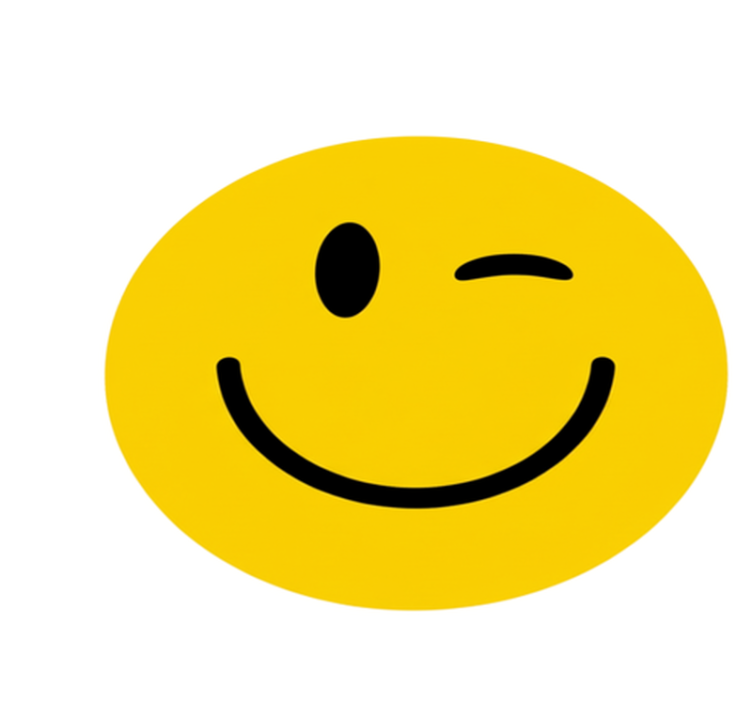 Circular vinyl carpet with a wink  - TenStickers