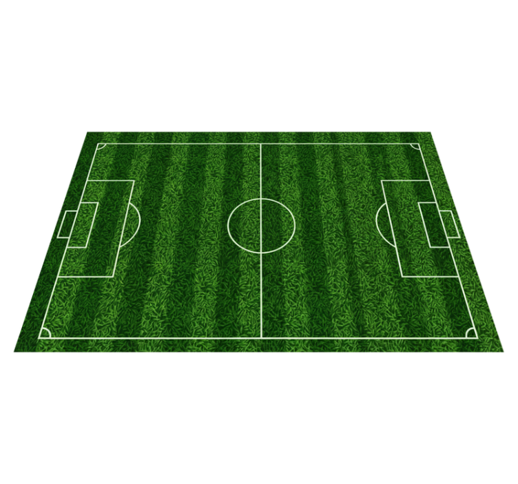 Rectangular vinyl carpet realistic football field - TenStickers