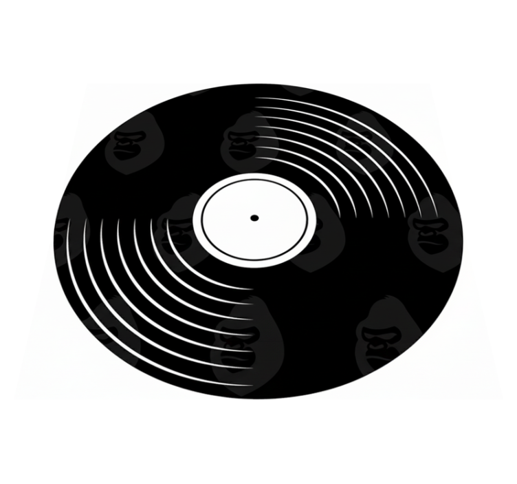 Circular vinyl carpet vinyl record design - TenStickers