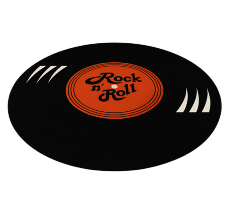 Circular vinyl carpet rock and roll vinyl record - TenStickers