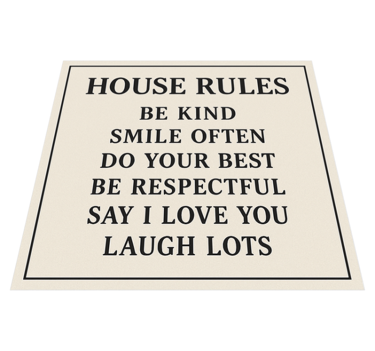 Custom vinyl carpet house guidelines - TenStickers