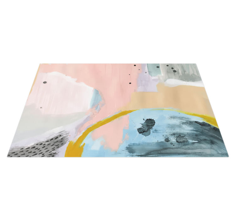 Living room vinyl carpet colorful art - TenStickers