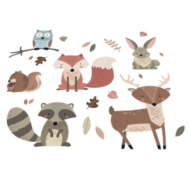 Animal vinyl carpet in autumn style - TenStickers