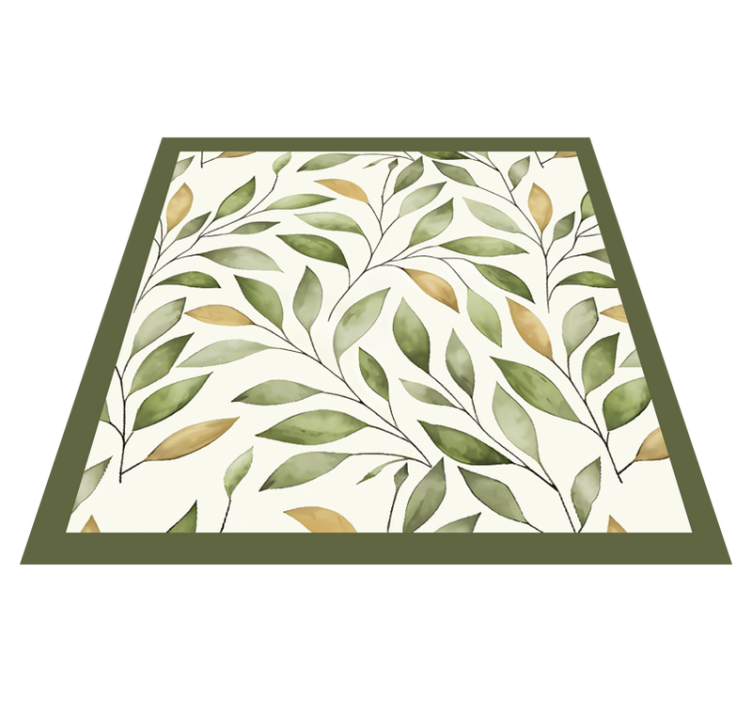 Watercolor leafy trail kitchen vinyl carpet - TenStickers