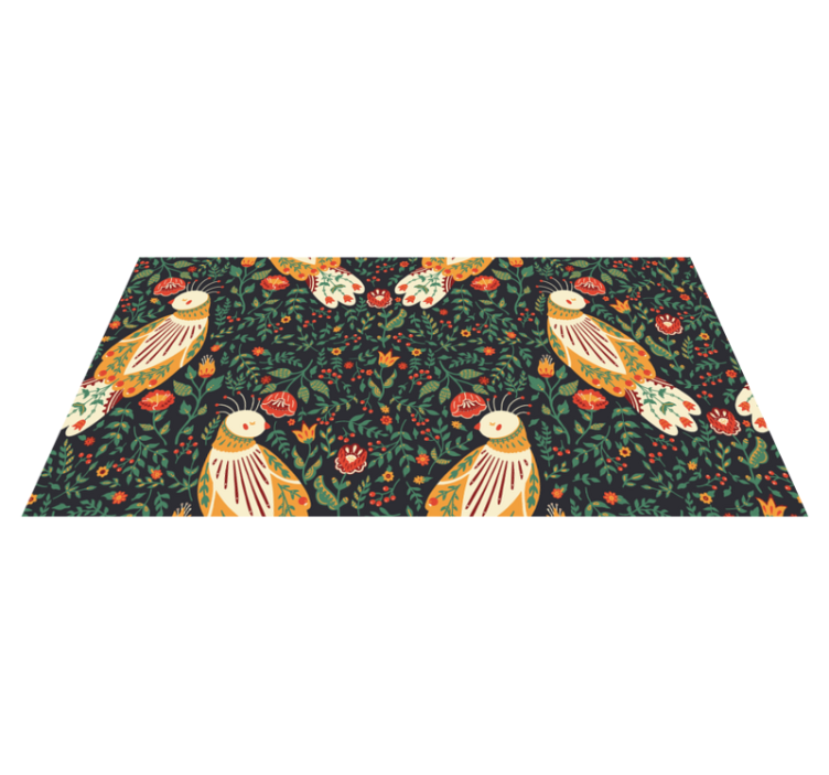 Animal vinyl carpet polish folklore design - TenStickers