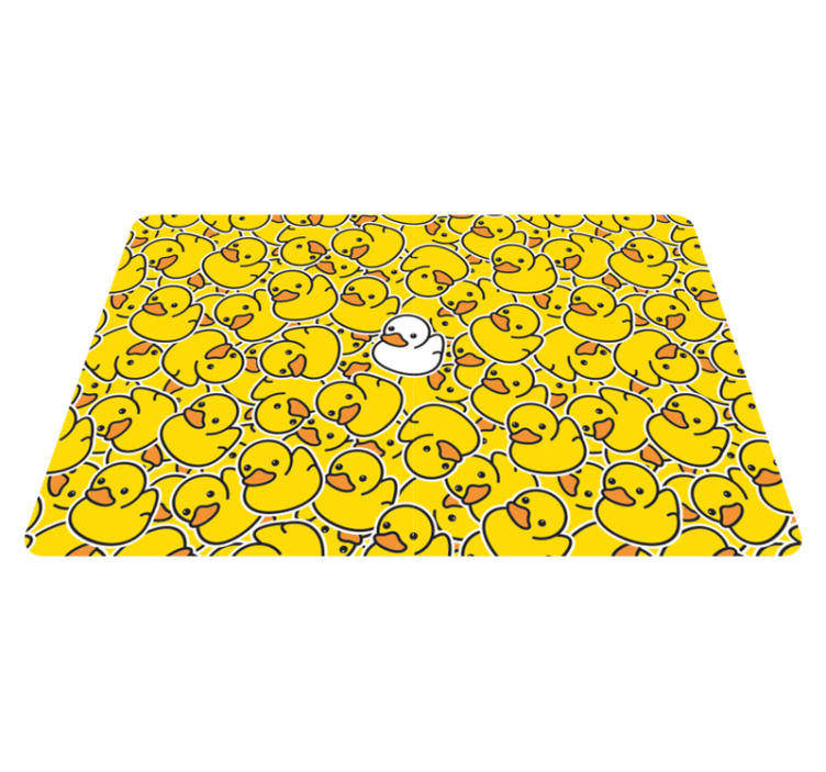 Animal vinyl carpet featuring adorable white duck - TenStickers