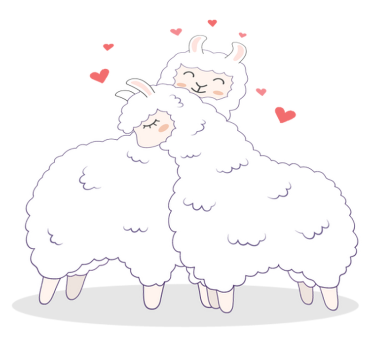 Loving llamas animal vinyl carpet - TenStickers