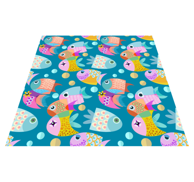 Animal vinyl carpet fish design for kids - TenStickers