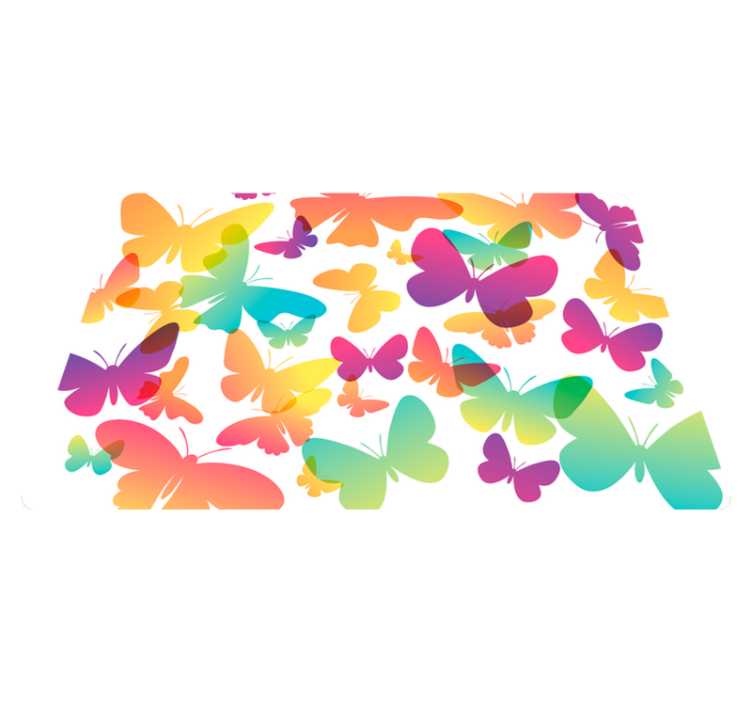 Animal vinyl carpet with gradient butterflies - TenStickers