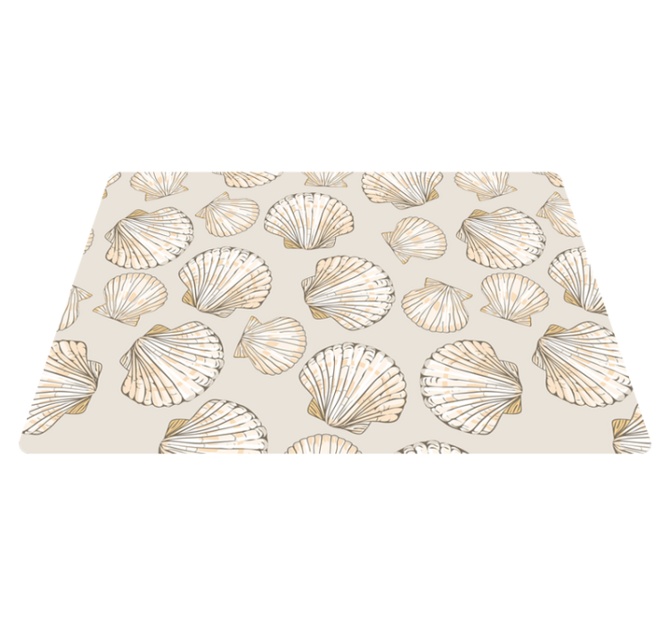 Animal vinyl carpet with big and small seashells - TenStickers