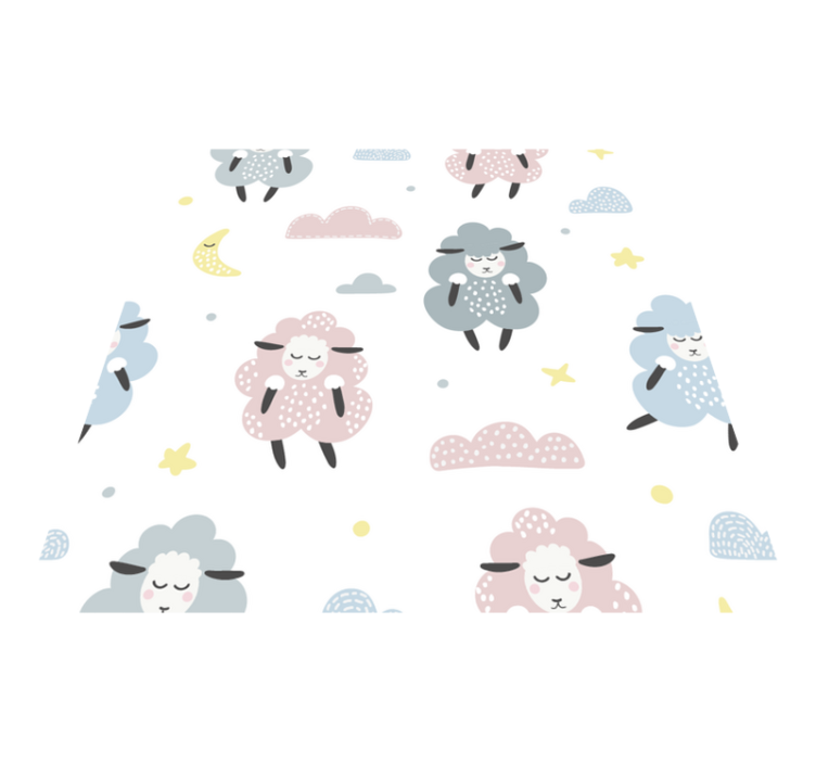 Animal vinyl carpet sheep design for kids - TenStickers