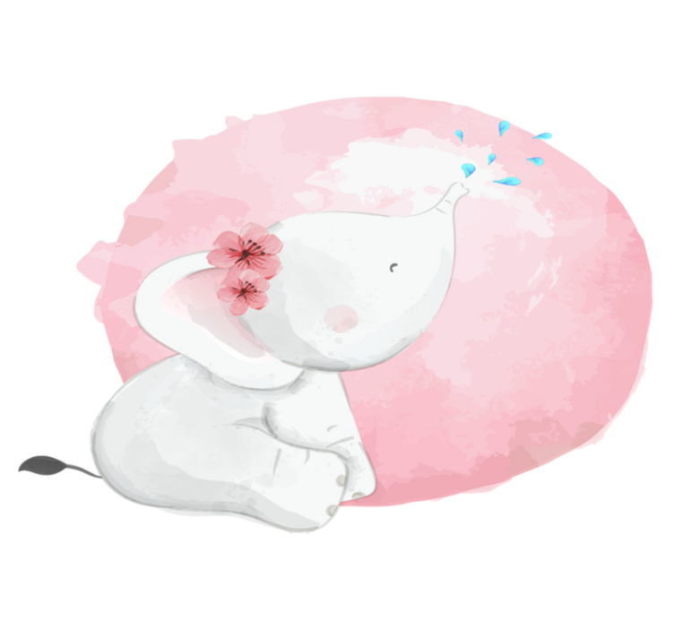 Animal vinyl carpet wild africa kids elephant girl - TenStickers