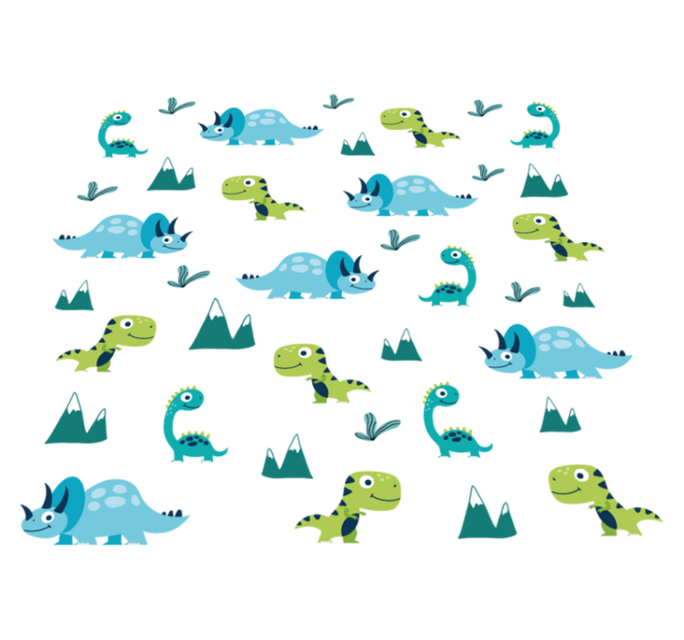 Animal vinyl carpet nordic dinosaur mountain set - TenStickers