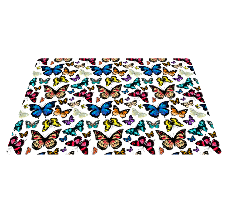 Beautiful and colorful butterflies animal vinyl carpet - TenStickers