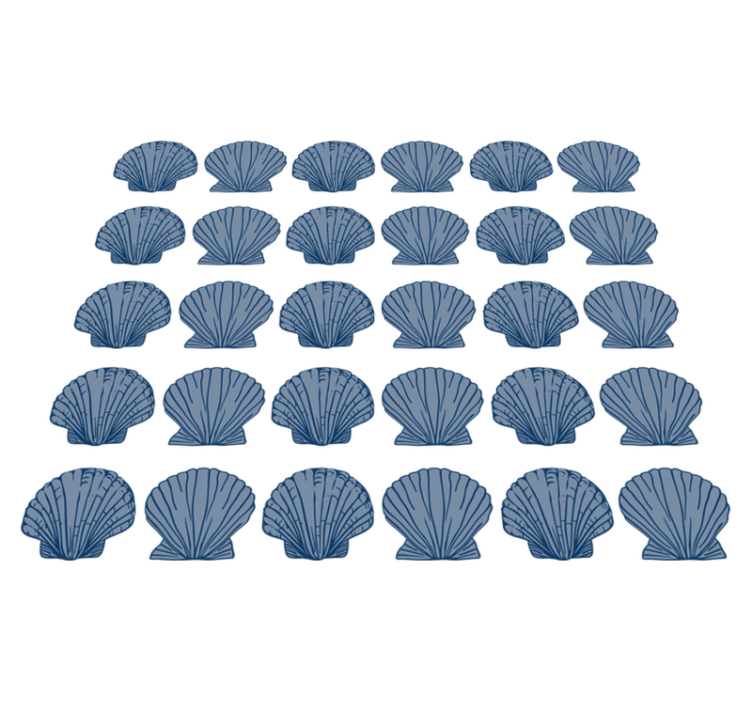 Seashell blue tones animal vinyl carpet - TenStickers