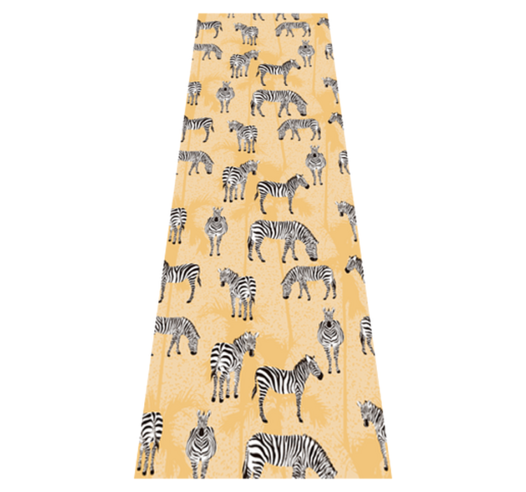 Animal vinyl carpet zebra and palms design - TenStickers