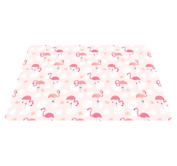 Pink flamingo motifs animal vinyl carpet - TenStickers
