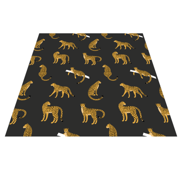 Leopards on dark background animal vinyl carpet - TenStickers