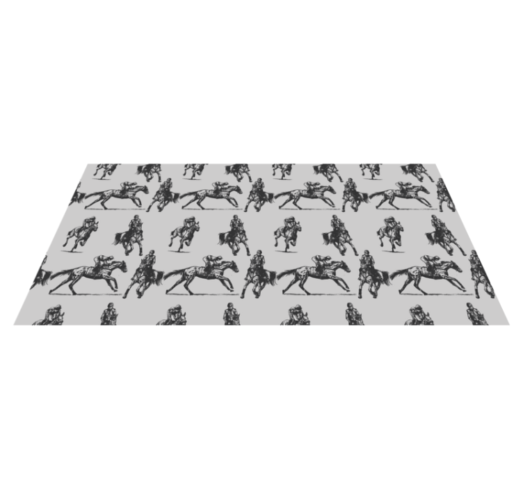 Gray western horses animal vinyl carpet - TenStickers