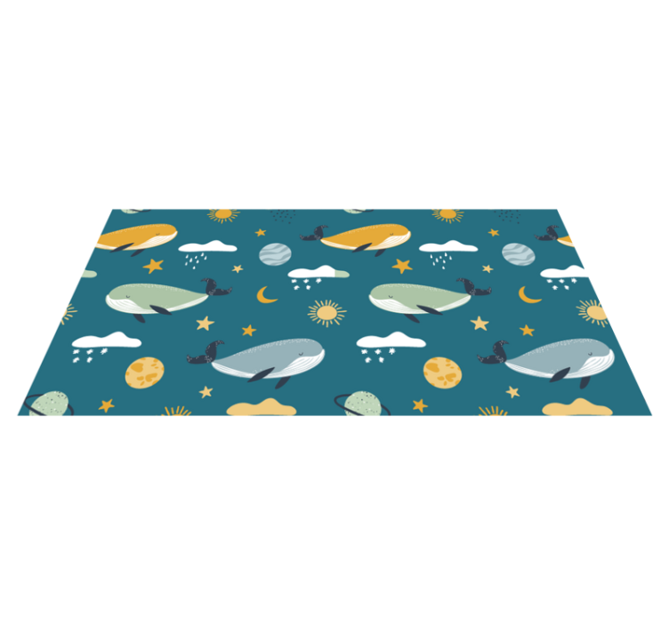 Animal vinyl carpet trendy whale design - TenStickers