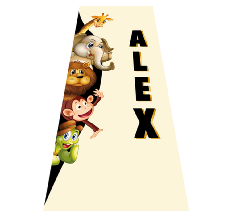 Animal vinyl carpet with 3d adorable creatures - TenStickers