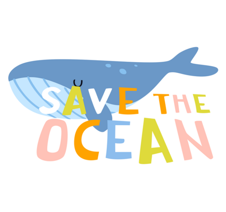 Animal vinyl carpet save the ocean beluga - TenStickers