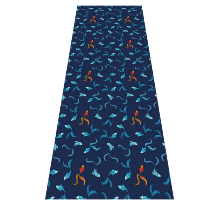 Animal vinyl carpet one in a thousand orange fish - TenStickers