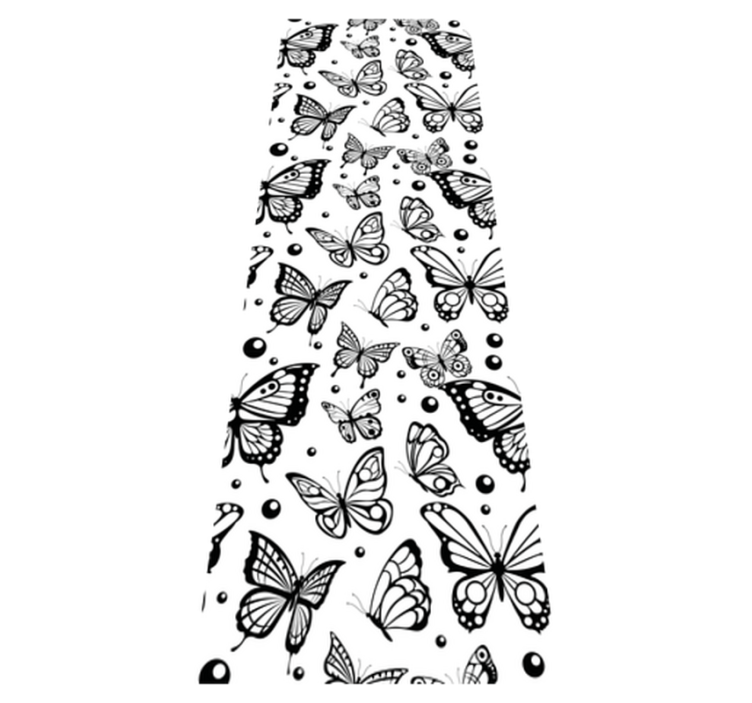 Animal vinyl carpet with solid color butterflies and dots - TenStickers