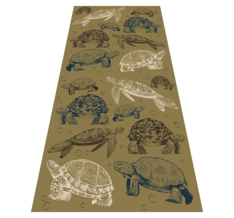 Animal vinyl carpet beige background turtles - TenStickers